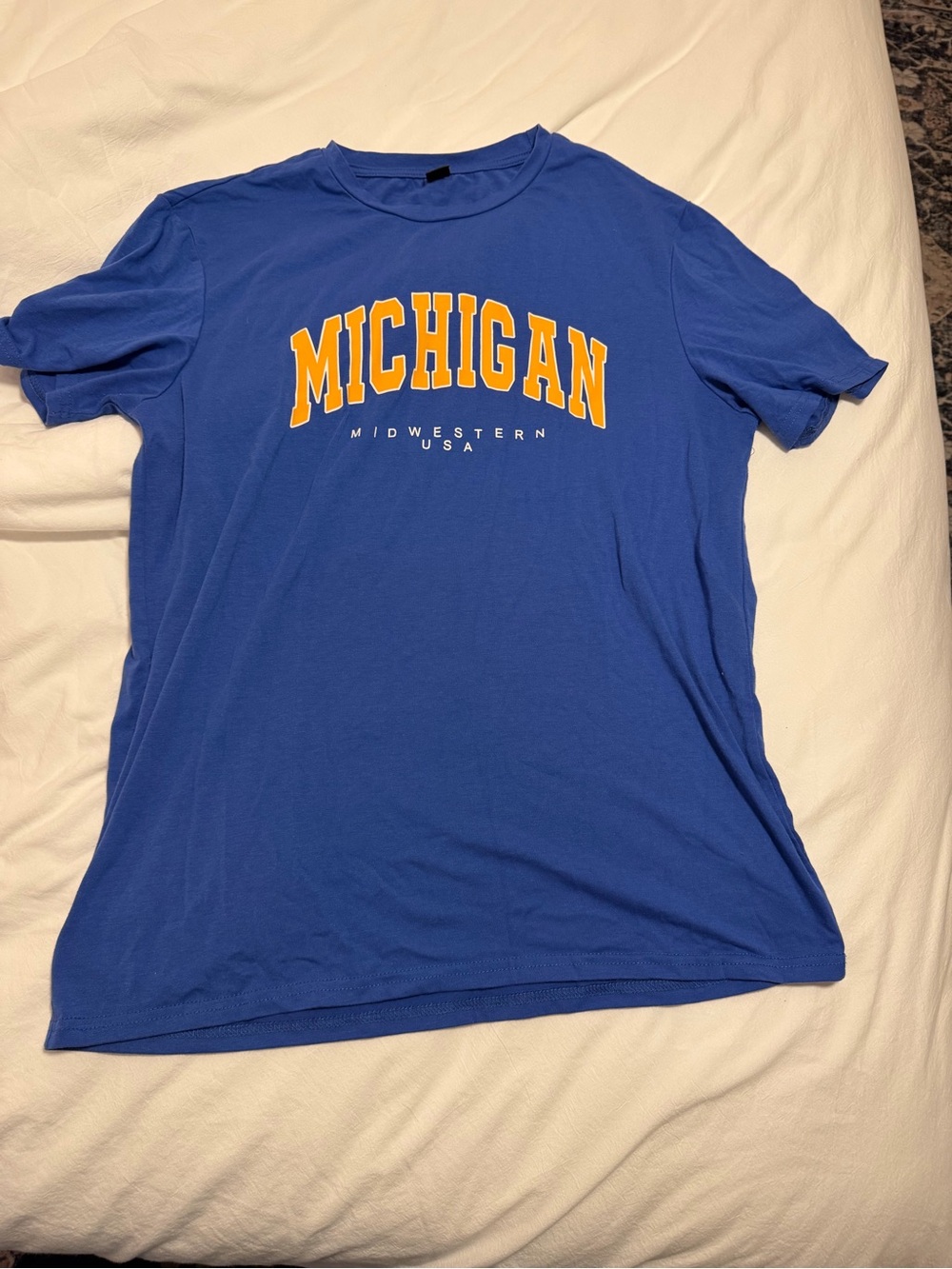 Michigan Graphic Crewneck T-Shirt - Blue